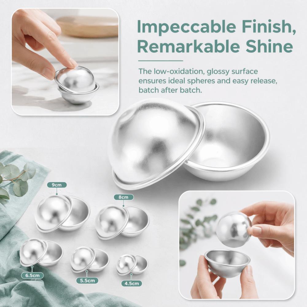 Ball Shape DIY Cake Mould Tools Silvery White Soap Making Molds Spa Crafts Making