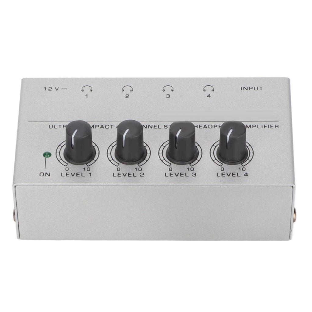 HA400 Ultra Low Noise Headphone Amplifier Ultra Compact 4 Channel Stereo Headphone Amplifier 100‑240V EU Plug