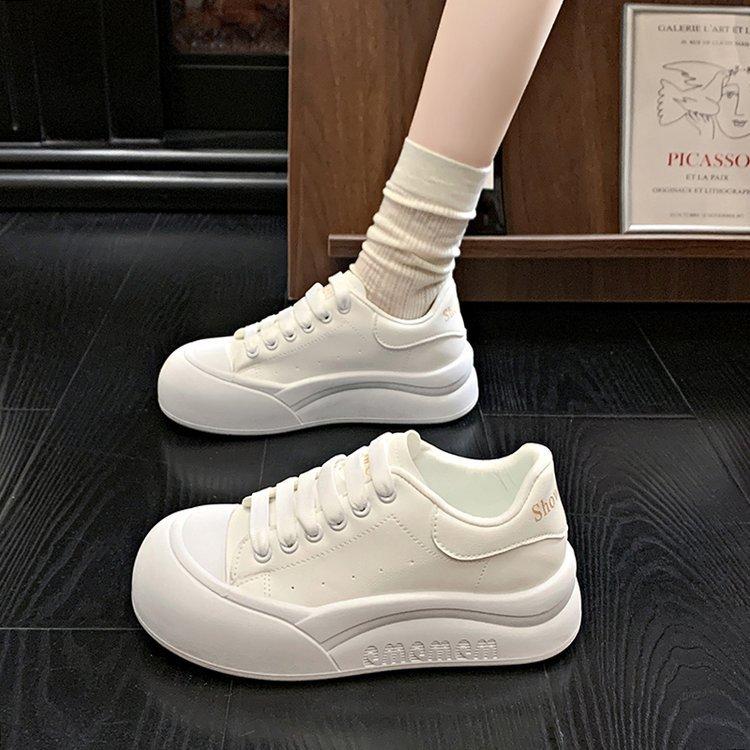 [Youshilai] Platform-soled Fashion Little White Shoes for Women's 2025 Spring New College Style Heightened Casual Versatile Board Shoes