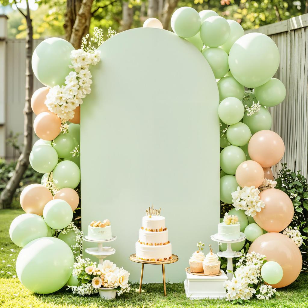 White Double-Sided Half-Round Cross Wedding Arch Kit for Party Decorations