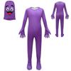 McDonald's Spookgezicht Onesie Paars Cartoon Kostuum Voor Kinderen
