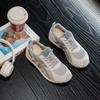 Leather women's little white shoes, new single-net breathable sports and leisure shoes, versatile thick soles
