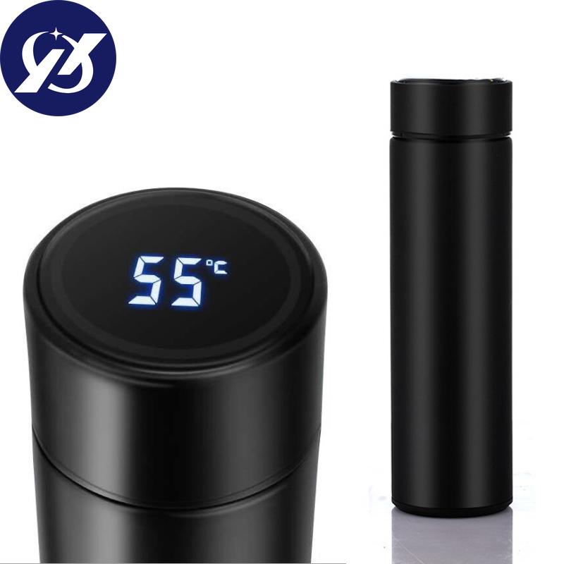 500ml Vacuum Thermos LCD Temperature Display Water Bottle Stainless Steel Double Wall Insulated Cup