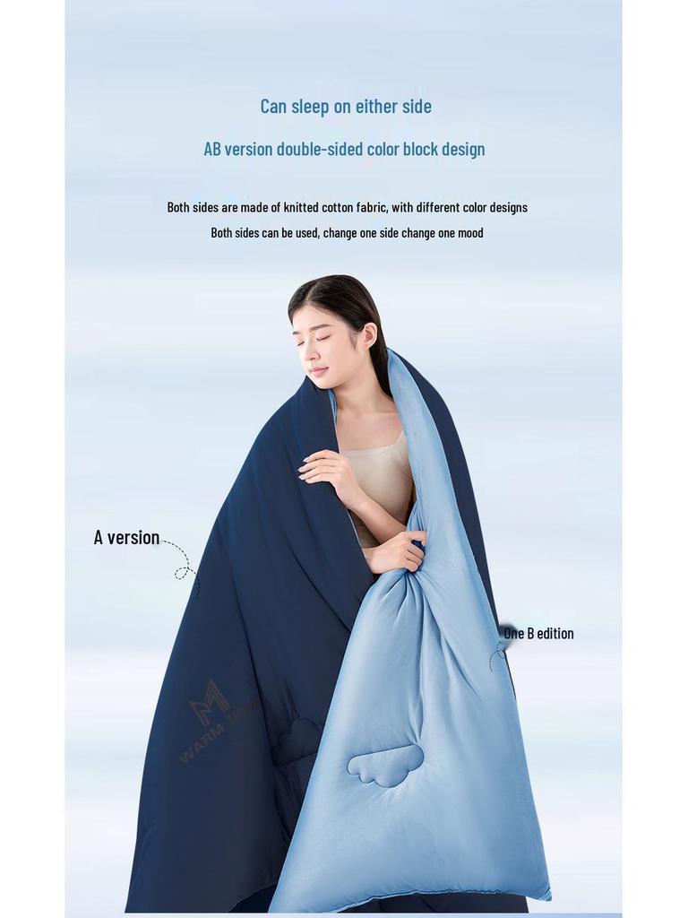 Knitted Cotton Cloud Quilt: Deep Sleep, Warm & Soft for All Seasons