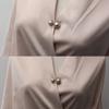 Women Fashion Tightening Waistband Pin 3Pcs/set Double Pearl Brooches Metal Lapel Pin Brooch Pins Sweater Shirt Cardigan Brooch