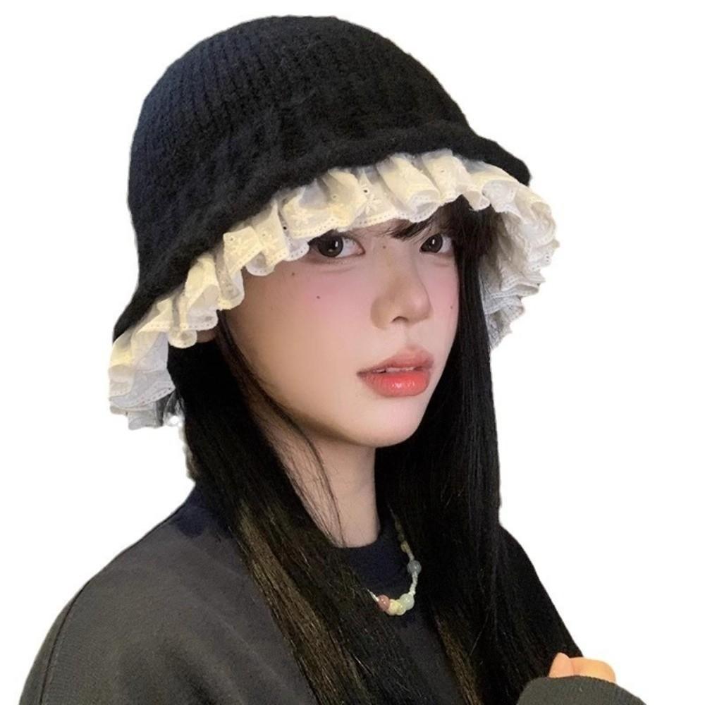 Coldproof Fisherman Hat Windproof Knitted Hat New Bucket Hat  Autumn and Winter