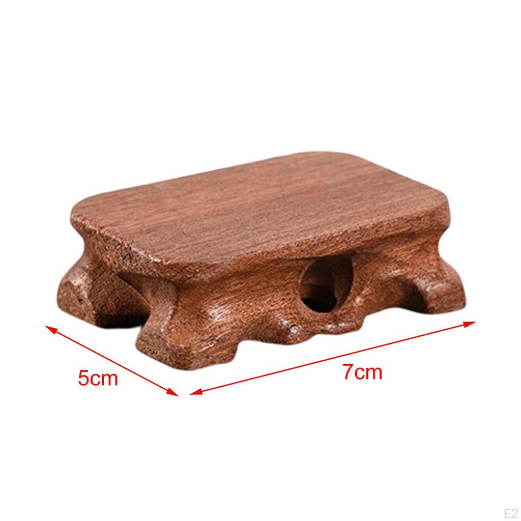Vintage Wooden Vase Aquarium Table Lamp Teapot Base, Stable Home Decoration Display Stand