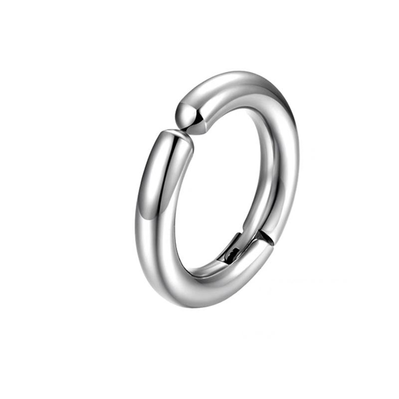 Titanstahl Nicht-Piercing Ohrclip: Trendige runde Ohrringe für Männer & Frauen
