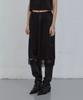 Uusoo Sheer Lace Skirt_ Black