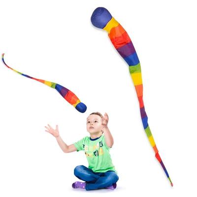 Rainbow Tail Ball Eco-Friendly Fabric Sandbag Meteor Ball Safe Catch Tail Soft Ball Kindergarten School Sensory Kid Training Toy