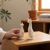 1 Pair 3D Printed Sweet Pair Cat Figurine Aesthetic White Cat Ornament  Desk Decor