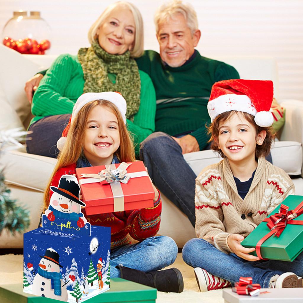 Christmas Snowman Theme Party Decor Gift Box With Paper Material For Holiday Celebrations