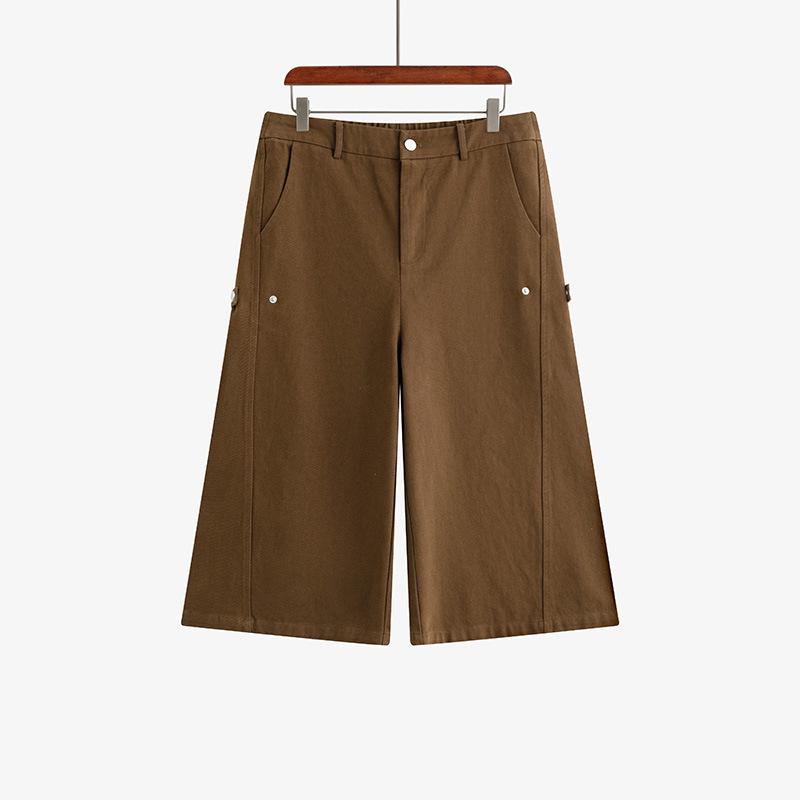 

Plus Size Women s Wide-Leg Cropped Trousers - Casual Spring Slimming Jeans XL (60-70kg)