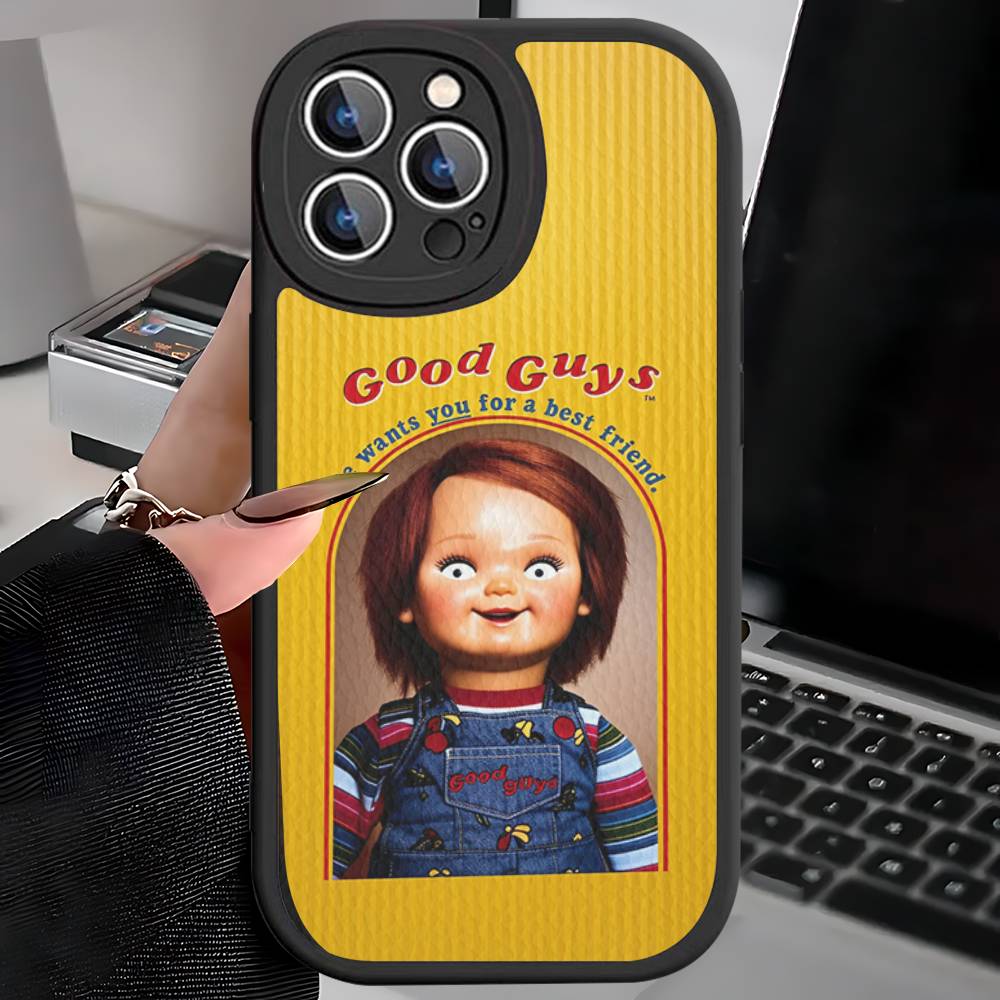 

Horror C-Chucky Movie Phone Case For IPhone 16 15 14 13 12 11 Pro Max Plus Leather Shockproof Cover iPhone 16