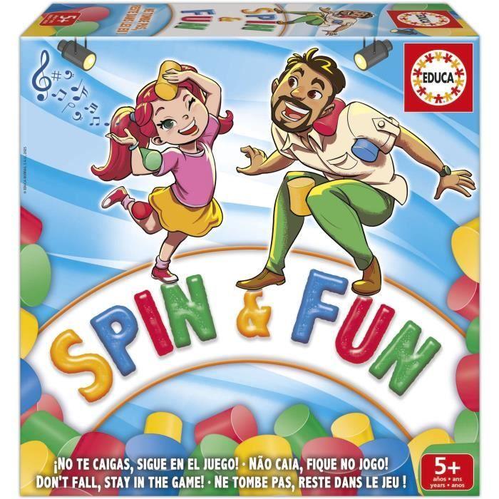 Spin &amp; Fun - Jeu d’équilibre - EDUCA - Teste l’agilité et l’équilibre - 2 à 4 joueurs - Dès 5 ans