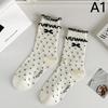 Kave 2024 Frühling/Sommer Sweet Lolita Ballettstil Ultradünne Atmungsaktive Socken für Damen Spitze Schleife Sockenstapel Großhandel