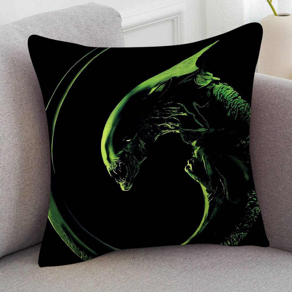 Movie Alien Soft Comfortable Pillow Case Cartoon For Sofa Living Cat Room Home Office Retro Decor Protective Cover