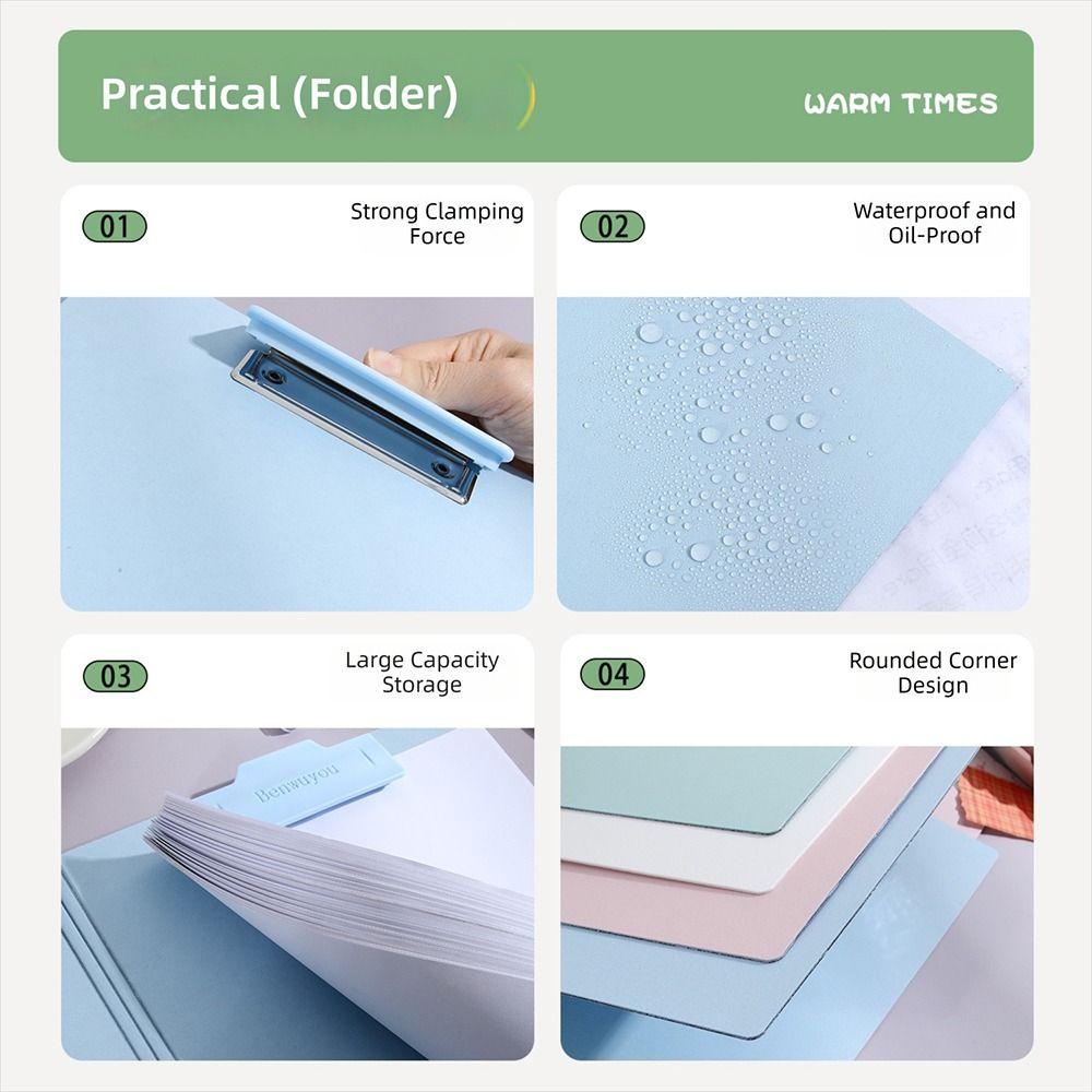 Foldable Clipboard 2-in-1 Writing Pad New File Folder  Students