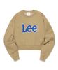 LEE Women Big Twitch Boucle Crop Fleece Sweatshirt Beige