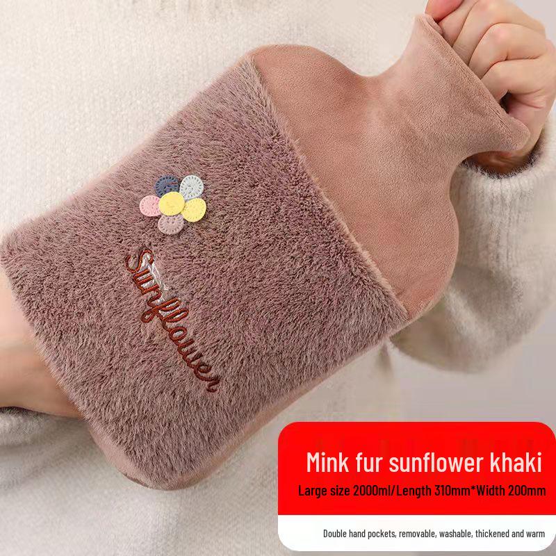 Large Hot Water Bottle - Versatile Hand Warmer & Belly Heat Pack with Water Injection