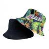 Outdoor hot island style letter three-dimensional embroidery digital printing bucket hat fashion versatile basin hat