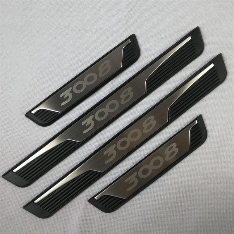 Für Peugeot 3008 2008 4008 5008 2017 Willkommenspedal Modifizierte Kunststoff-Schwellenleiste Zierleiste Innenraumzubehör