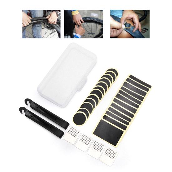

1 комплект, легкий инструмент для ремонта велосипедных шин, многофункциональный клей, прочный самоклеящийся файл для заплаток шин для езды на велосипеде
