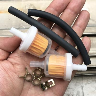 1Set Fuel Petrol Inline Hose Pipe with Clips for 2 Stroke Mini Moto Dirt Bike Quad Gasoline Liquid Oil Filter Pipe