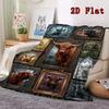 Highland Cow Gallery 2D Flat Pattern Flannel Blanket, High Quality All Seasons, Home Decor, Warmth and Comfort, Perfect for Christmas Gifts.