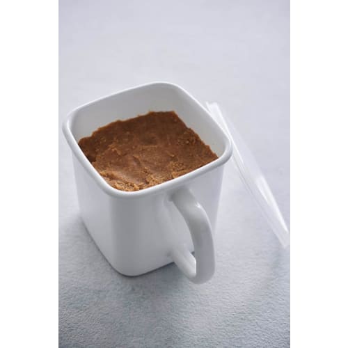 Nodahoro Enamel Storage Container, Heat-Resistant, with Handle, Square/Rectangle, Large, with Seal Lid, See-Through, White Series, Made in Japan, MS-1