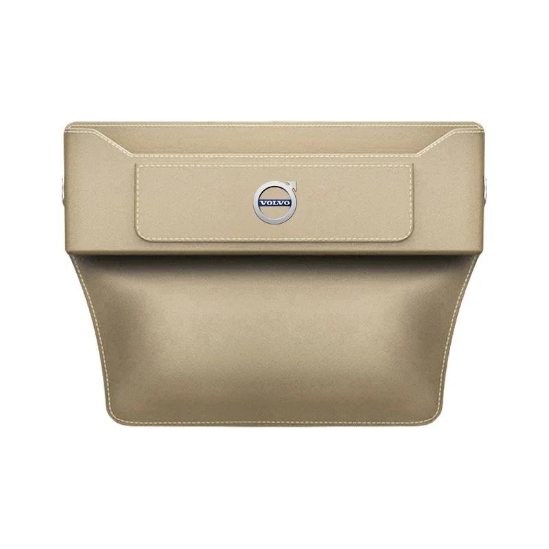 

Emblems 2026 New For Volvo Car Seat Gap Storage Box Leather Cup Holder Accessories For Volvo XC-Classic V60 V40 XC90 S60 XC60 V7 хакі