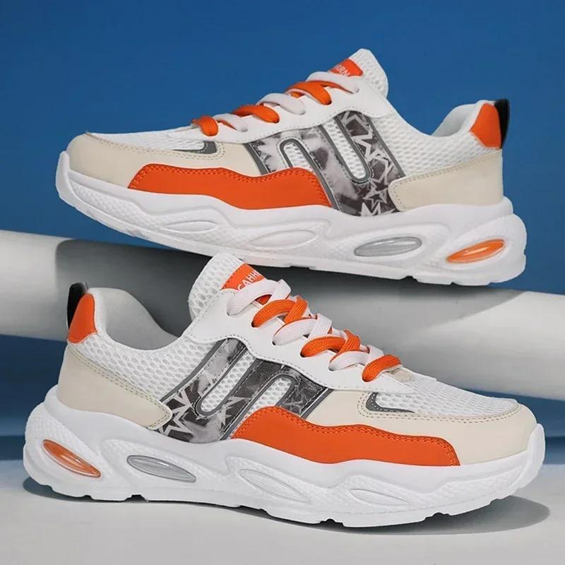 

Весенняя мода дышащая сетчатая мужская спортивная обувь для активного отдыха универсальная и повседневная студенческая износостойкая модная обувь 44