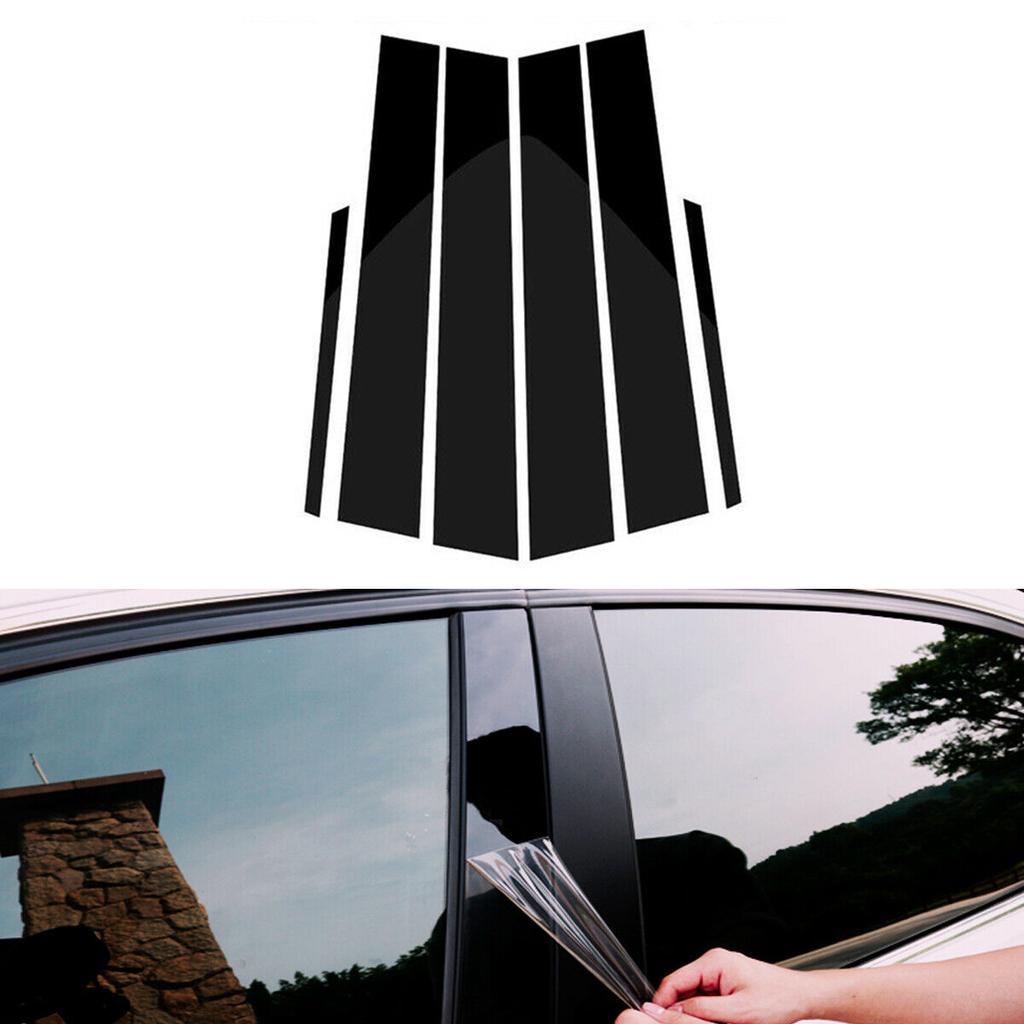 6pcs/set Car Door Window Pillars B-pillar Post Trim Stickers PC Plastic for Toyota Corolla 2014-2018
