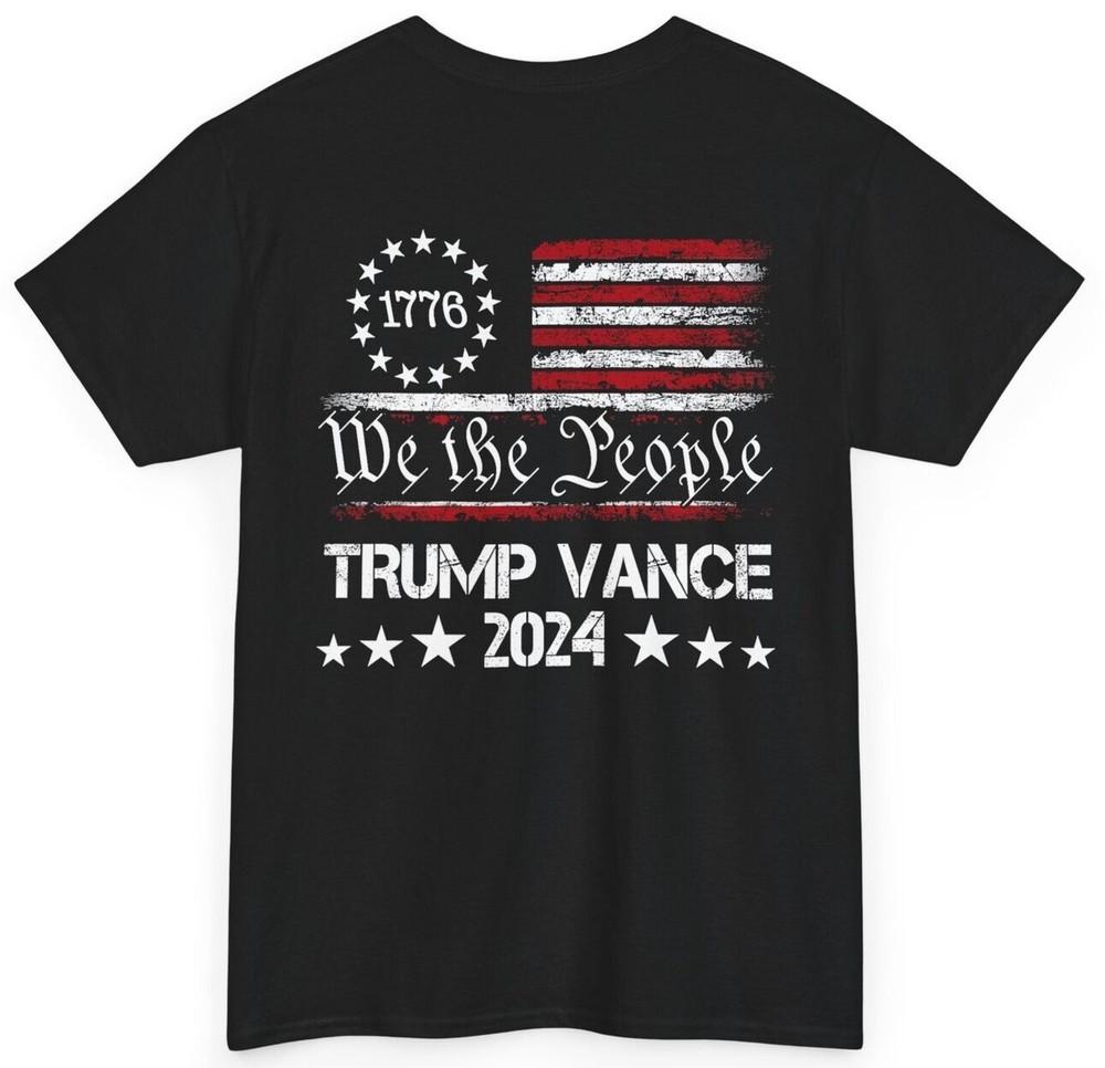 

Trump Vance 2024 Retro Stripe Trump JD Vance (On Back) T-Shirt S