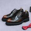 Leather Shoes Men's Brock British Business Dress Shoes Men's Leather Shoes Wedding Inner Leather