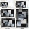 RAKKS Modern Geometric Area Rug Soft Black Gray Abstract Grid Office Living Room Sofa Floor Mat Study Game Carpet Home Decor