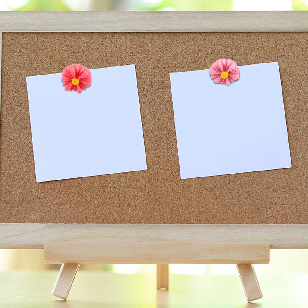 Push Pins for Cork Board 6 Colors Flower Pushpins for Cork Board Cubicle Wall Plastic Assorted 30pcs