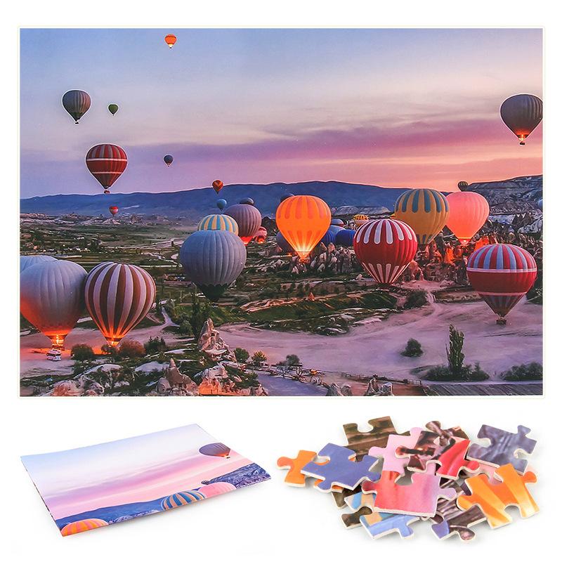 1000 Pieces Adult Puzzle Hot Air Balloon Thickened Paper Puzzle Puzzle Indoor Toy
