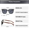 Polygonal Wood Grain Sunglasses Fashion UV Resistant Outdoor Tea Frame Decorative Glasses Stylish Dressing Eyewear