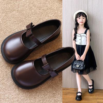 Petites chaussures en cuir pour filles de printemps et d'automne, chaussures de princesse, chaussures Mary Jane de printemps
