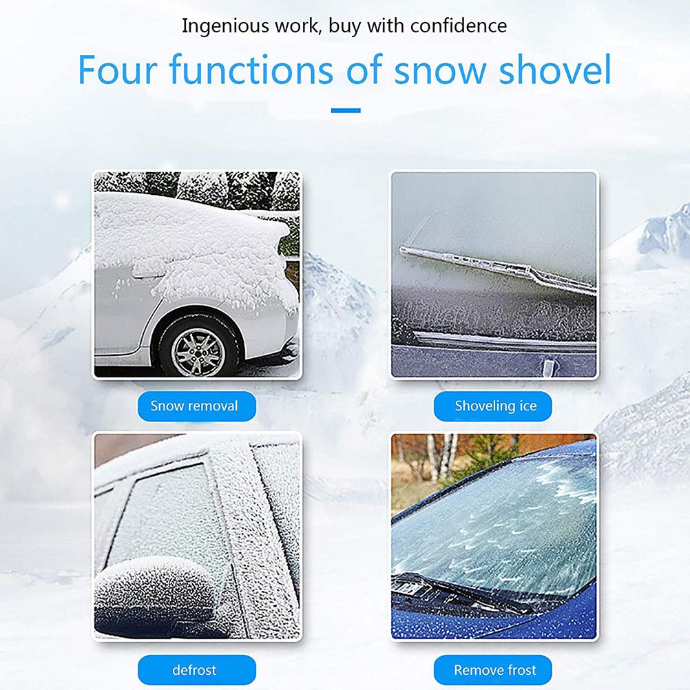 2 In 1 Snow Brush with Squeegee Ice Scraper Foam Grip AntiFreeze Snow Shovel for Car Truck SUV MPV