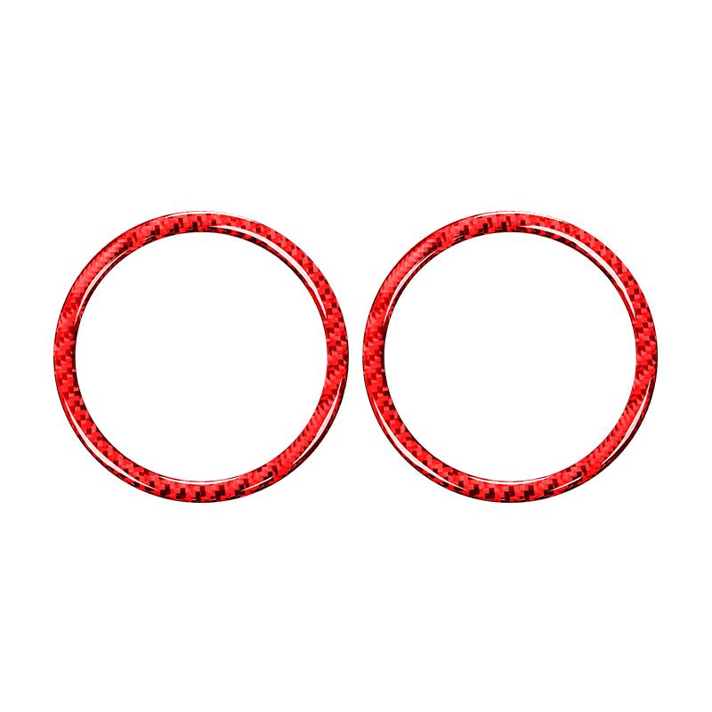 For BMW 3 Series E90 2005-2012 Car Accessories Carbon Fiber Interior Car Door Horn Decoration Ring Trim Cover Stickers