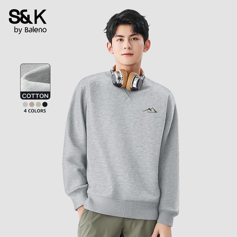 

Baleno Men s Round Neck Long Sleeve Sweatshirt with JPB Mountain Lines Print 3XL