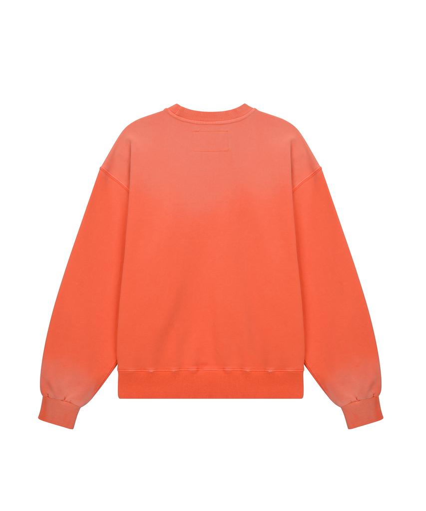 Matile Me Washed Overlay Sweatshirt / Orange
