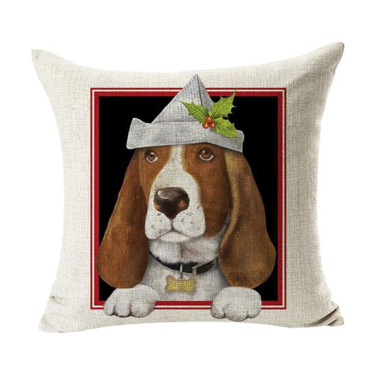 Weihnachten Tier Hund Leinen Kissenbezug Kissenbezug Sofa Bett Auto Cafe Büro Dekor