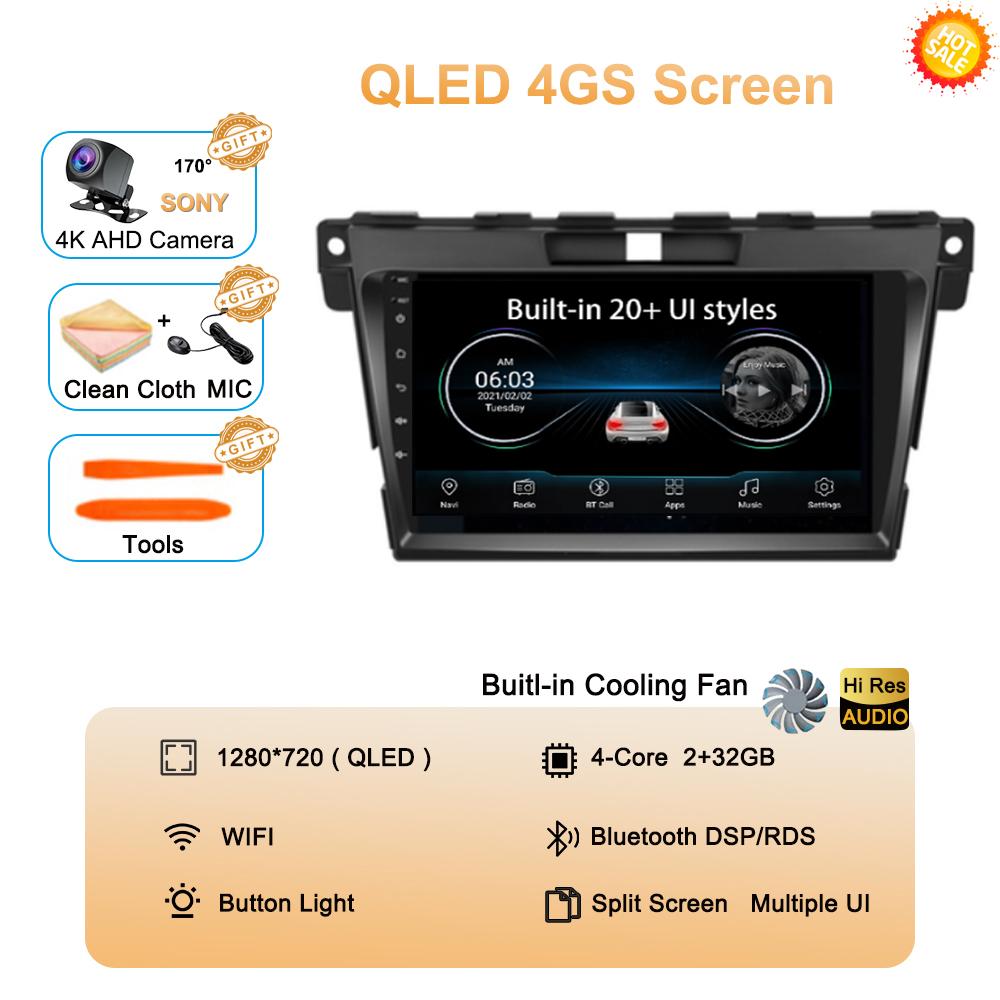 

Android 14 DSP Автомагнитола 2DIN GPS Навигация Радио Мультимедийный Видеоплеер QLED Для MAZDA CX-7 cx7 cx 7 2007 2008 2009 2010 2011-2014
