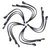 1/2/5pcs 4 Pin PWM Fan Cable 1 To 3 Ways Splitter Black Sleeved  Extension Cable Connector For Computer Case Fan CPU Cooler