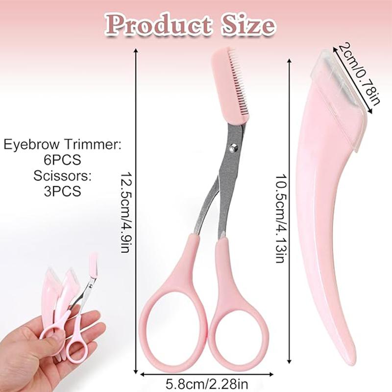 1-Pack Professional Brow Scissors - New Year's Beauty Reset Essential for At-Home Grooming