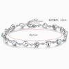 925 Silver Heart Shaped Bracelet For Women Retro Korean Versatile Zircon Charm Bracelets Party Jewelry Gifts