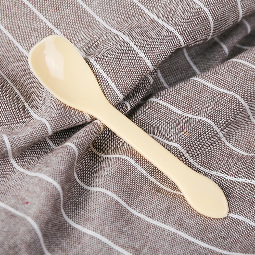 Party Cutlery 100Pcs 5 Colors Disposable Mini Plastic Spoon Ice Cream Dessert Scoop Family Soup Spoons Cute Tasting Great Tools